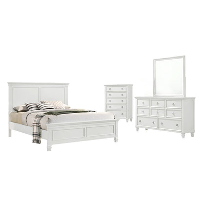 Tamarack 4-Piece Wood Queen Bedroom Set with Chest in White