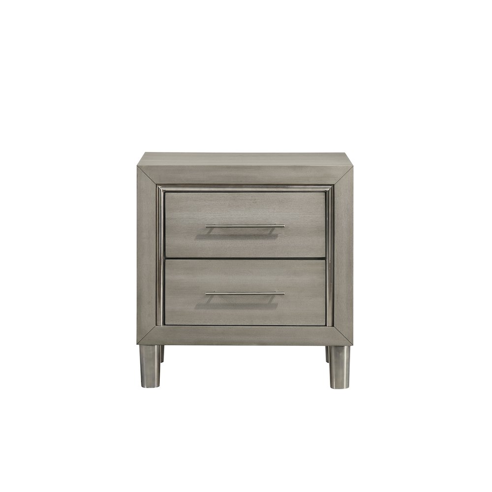 New Classic Furniture Lennox 5Pc Wood King Bedroom Set w Chest in Gray