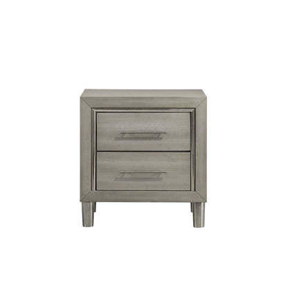 New Classic Furniture Lennox 5Pc Wood King Bedroom Set w Chest in Gray