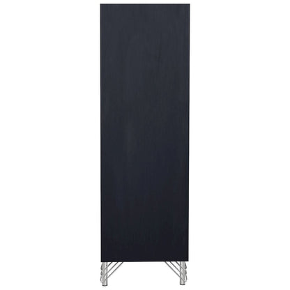 Ava 5-Pc Wood King Bedroom Set with Chest in Ebony Black