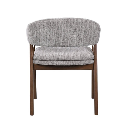 Miller Wood and Fabric Arm Chair in Walnut (Set of 2)