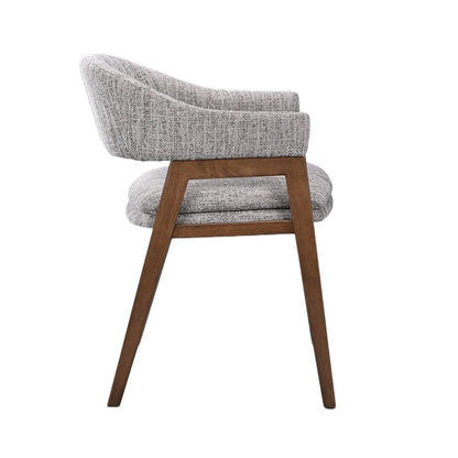 Miller Wood and Fabric Arm Chair in Walnut (Set of 2)