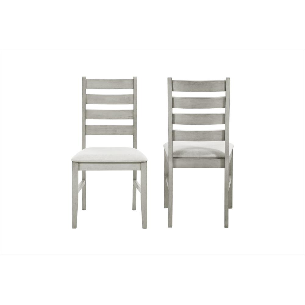 Pascal 59" Retangular Wood Dining Set with 4 Chairs in Driftwood