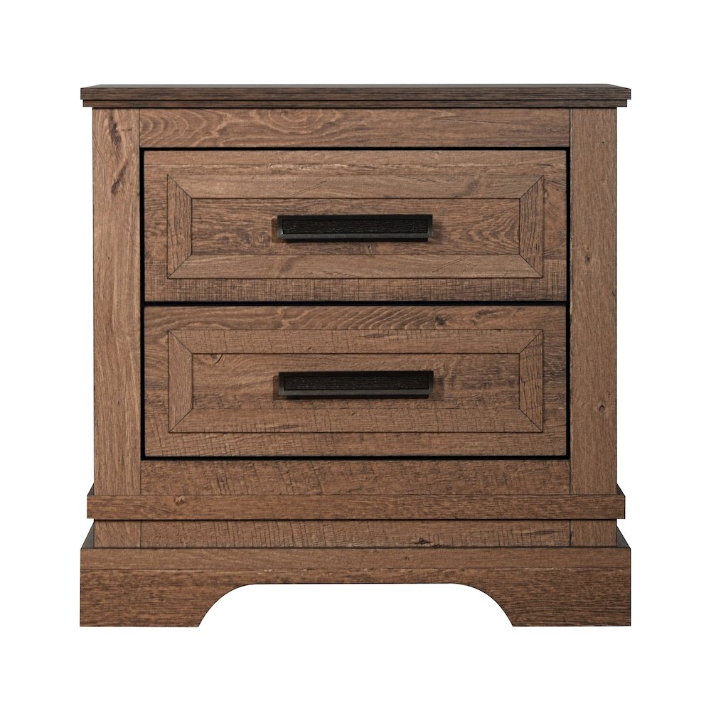 Coventry Hall 5Pc Wood King Bedroom Set, Chest in Pecan