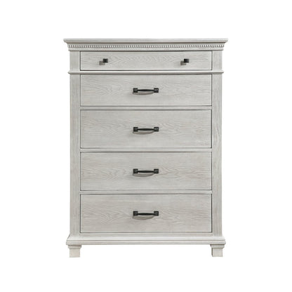 Silver Sands 5Pc Wood King Bedroom Set in Gray