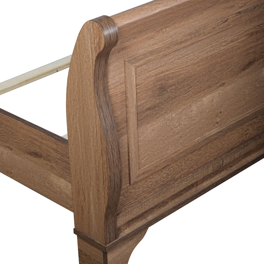 Coventry Hall Wood Queen Sleigh Bed in Pecan