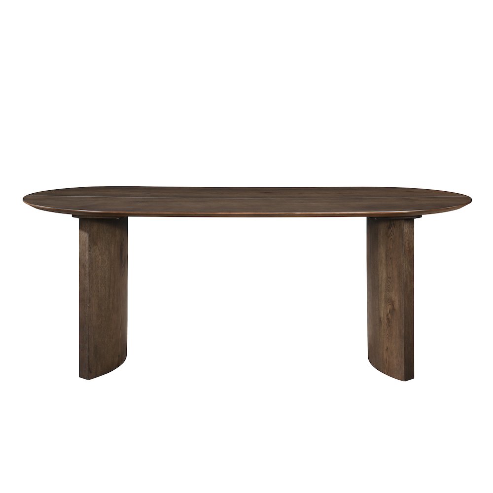 Kody 5-Piece Wood Oval Dining Table Set in Walnut/Green