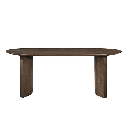 Kody 5-Piece Wood Oval Dining Table Set in Walnut/Green