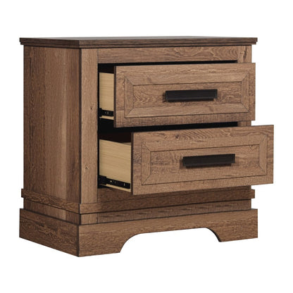 Coventry Hall 5Pc Wood King Bedroom Set, Chest in Pecan