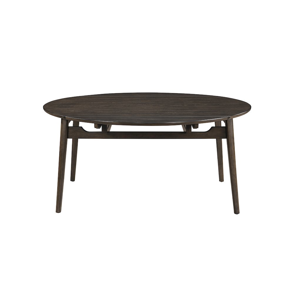 Rex Wood Dining Table with Self-Storing Leaves, Walnut