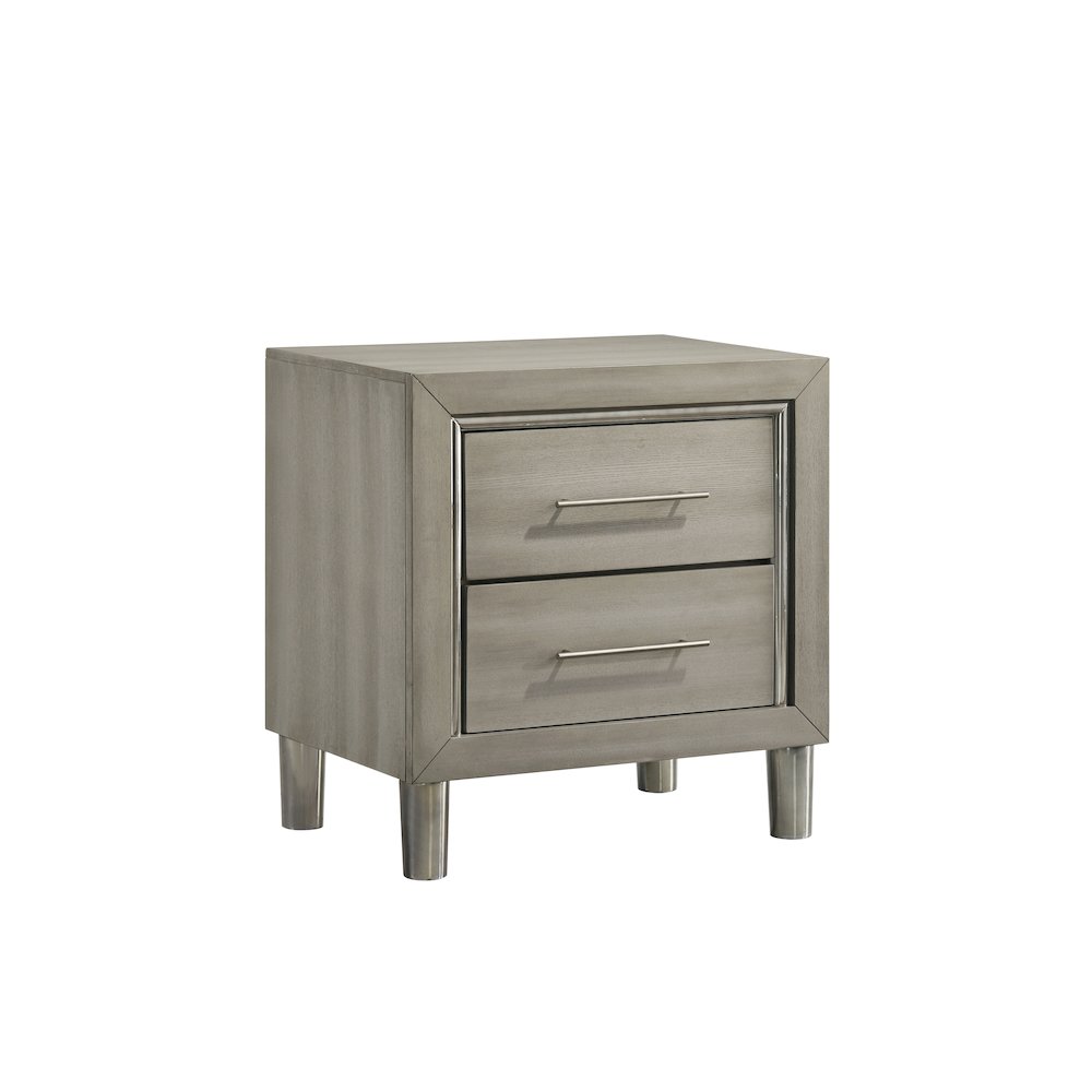 New Classic Furniture Lennox 5Pc Wood King Bedroom Set w Chest in Gray