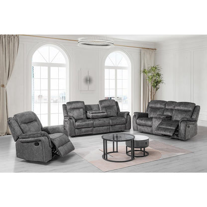 Park City  Sofa W/Dual Recliner-Slate