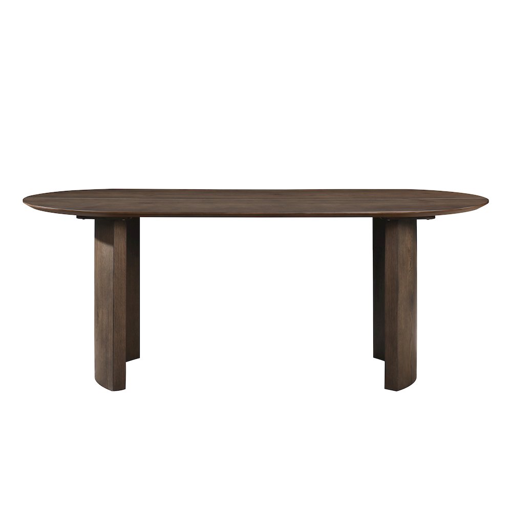 Kody 5-Piece Wood Oval Dining Table Set in Walnut/Green