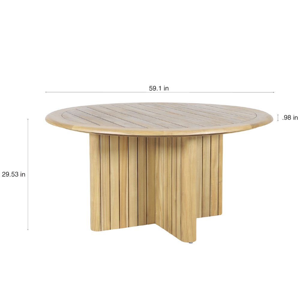 Sedona 5-Piece Wood Outdoor Dining Set in Natural