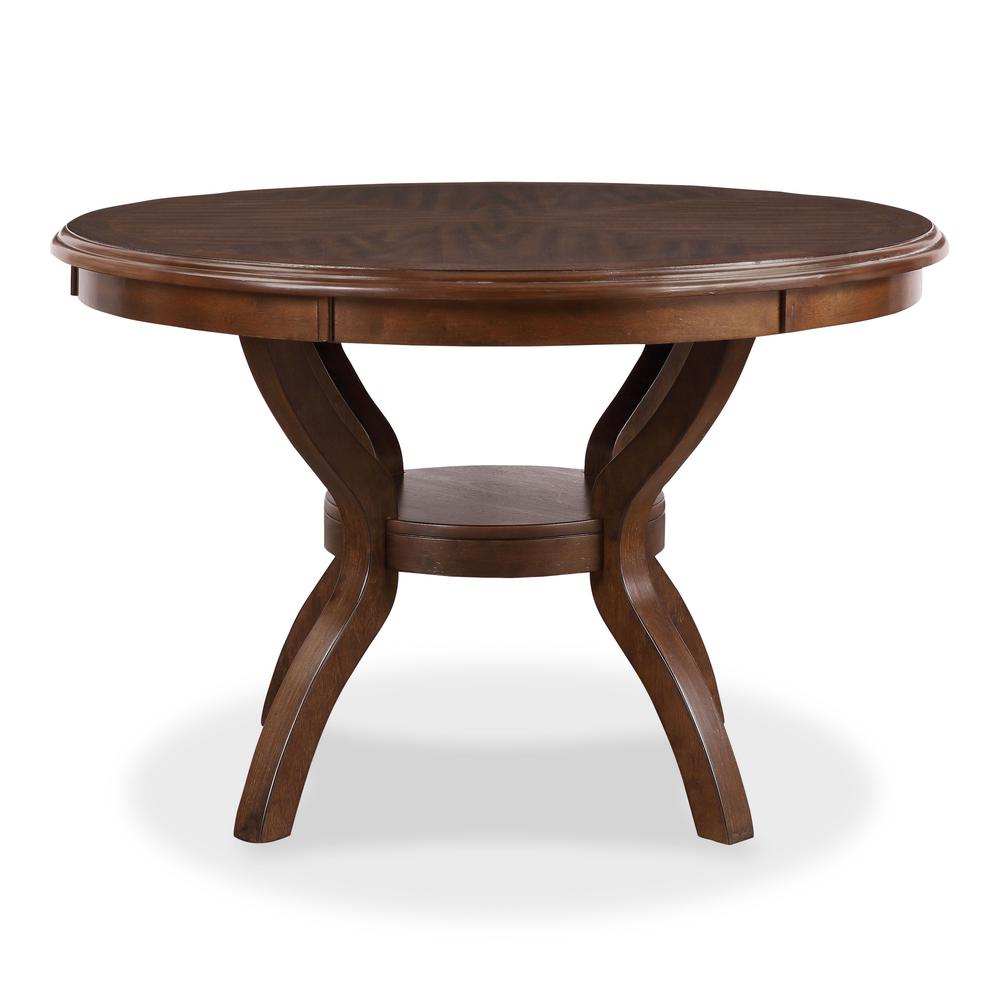 Cori 5-Piece Wood Round Dining Table Set with 4 Chairs in Cherry