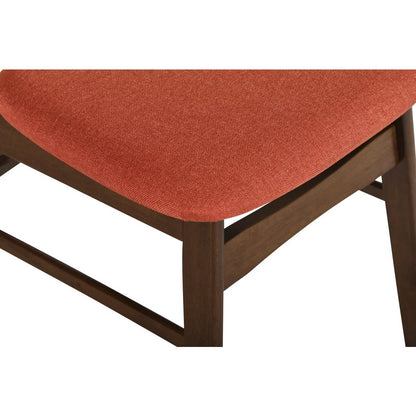 Furniture Morocco Dining Chair with Cushion- Set of 2- Orange