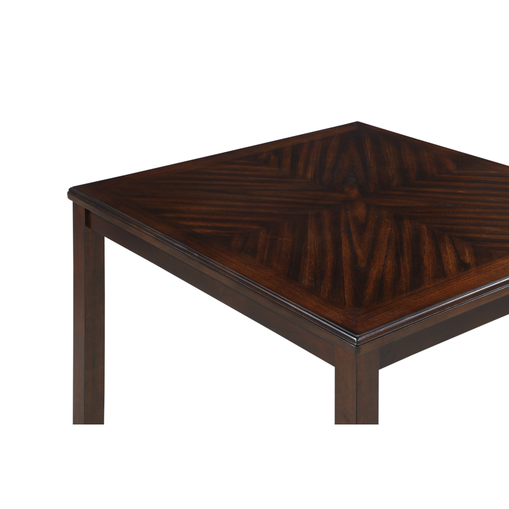 Furniture Gia 5-Piece Transitional Wood Counter Set in Cherry