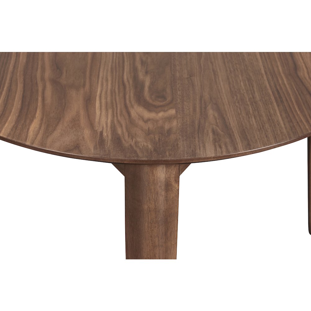 Furniture Oscar 32" Solid Wood Triangle Corner Table in Walnut