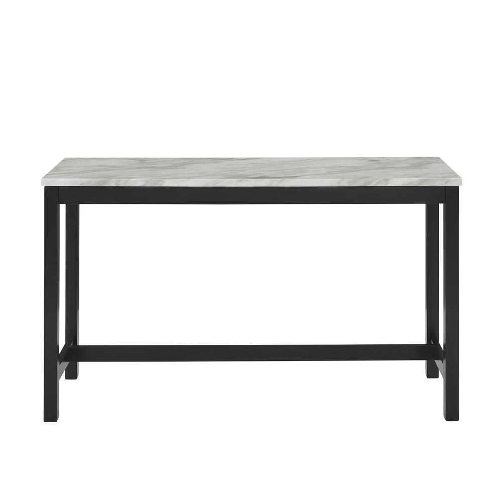 Furniture Celeste 4-Piece Faux Marble & Wood Bar Set in Blue
