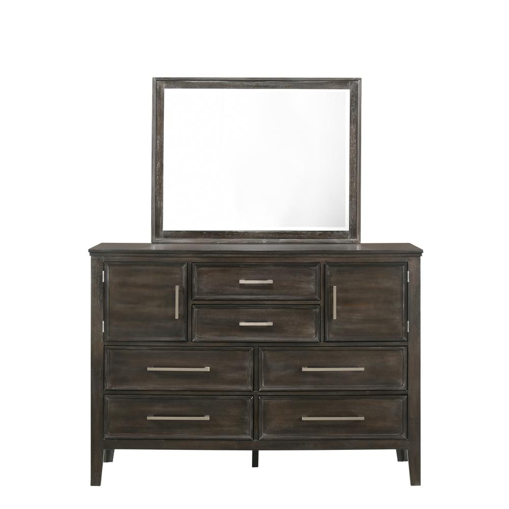 Furniture Andover Contemporary Solid Wood Dresser Doors in Nutmeg