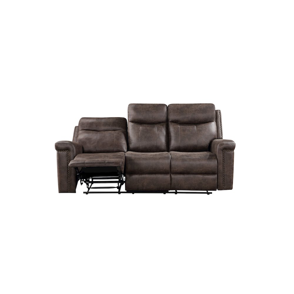 Quade Sofa W/Dual Recliner-Mocha