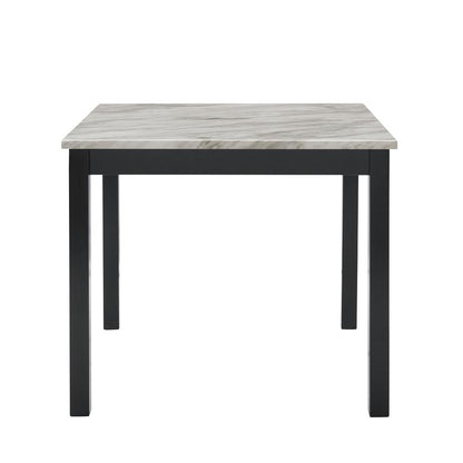 Furniture Celeste 5-Piece Faux Marble & Wood Counter Set in Gray