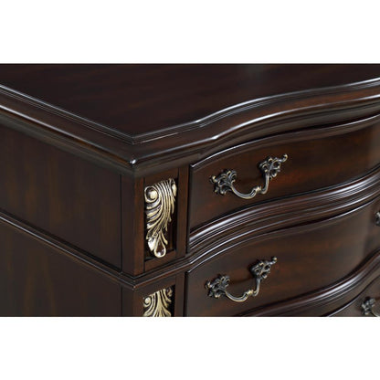 Furniture Maximus Solid Wood 6-Drawer Chest in Madeira