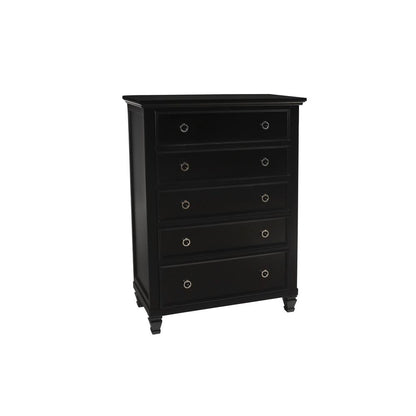 Furniture Tamarack 5-Piece Wood California King Bedroom Set in Black