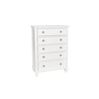 Furniture Tamarack 5-Piece Wood California King Bedroom Set in White