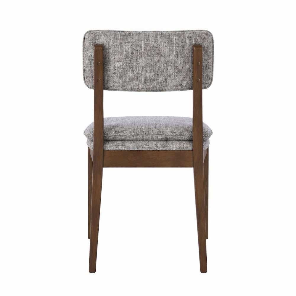 Miller Wood and Fabric Side Chair in Walnut (Set of 2)