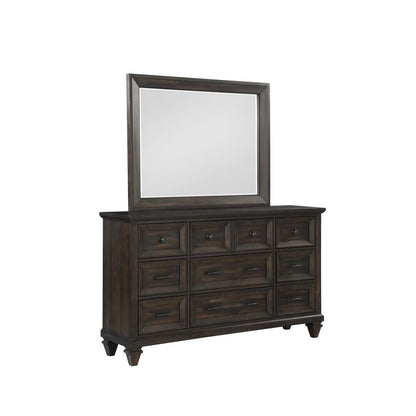 Furniture Sevilla 6-Piece Wood King Bedroom Set in Walnut