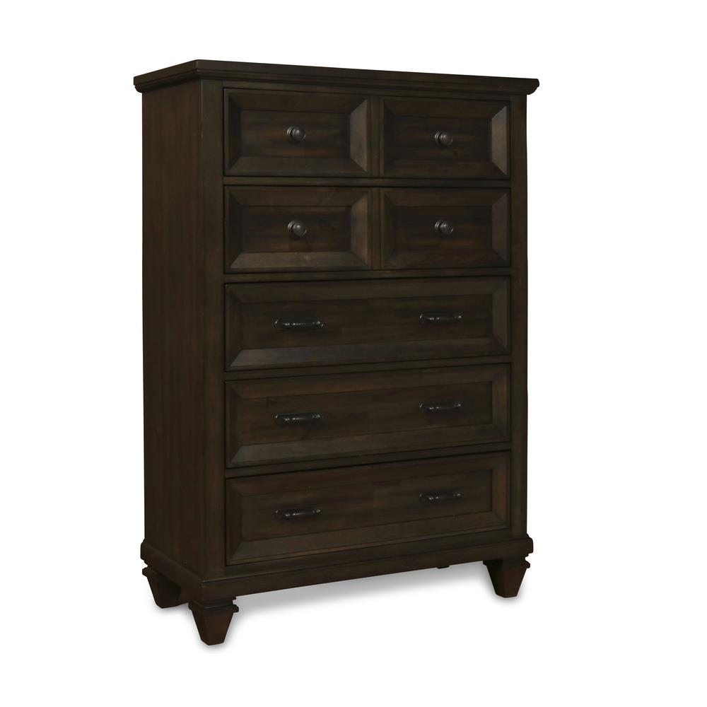 Sevilla 4-Piece Wood Cal King Bedroom Set with Chest in Walnut