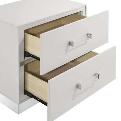 Europa 4-Piece Wood California King Bedroom Set (B/Dr/Mr/Ns), White