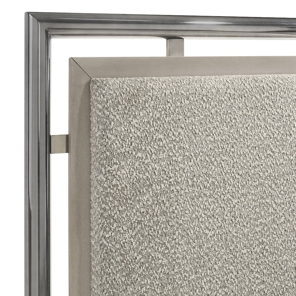 New Classic Furniture Lennox 4Pc Wood King Bedroom Set w Chest in Gray