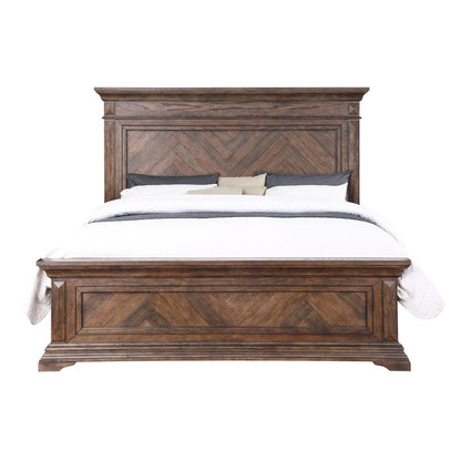 Furniture Mar Vista Contemporary Solid Wood 6/6 Ek Bed in Walnut