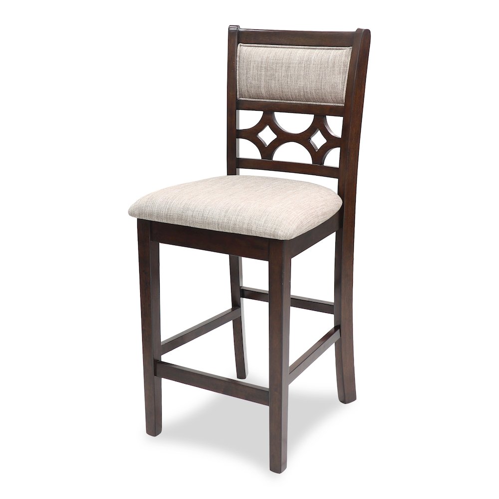 Furniture Mitchell 5-Piece Transitional Wood Counter Set in Cherry