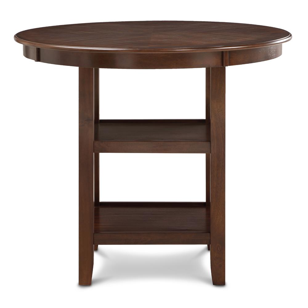 Amy 5-Piece Wood Round Counter Set with 4 Chairs in Cherry