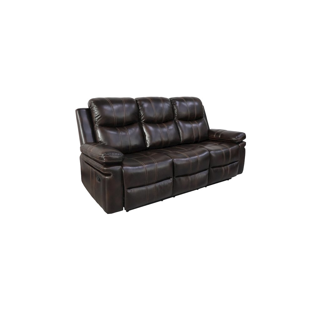 Kellen  Sofa W/Dual Recliner & Drop Down  Tray-Brown