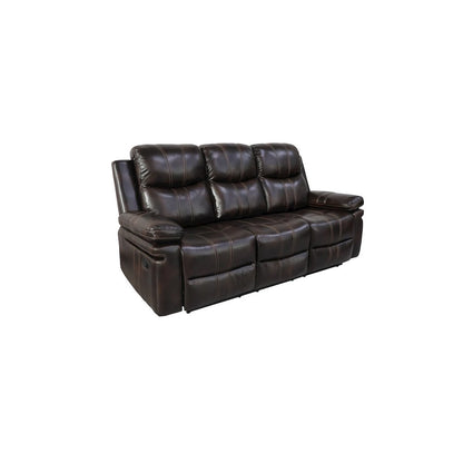 Kellen  Sofa W/Dual Recliner & Drop Down  Tray-Brown