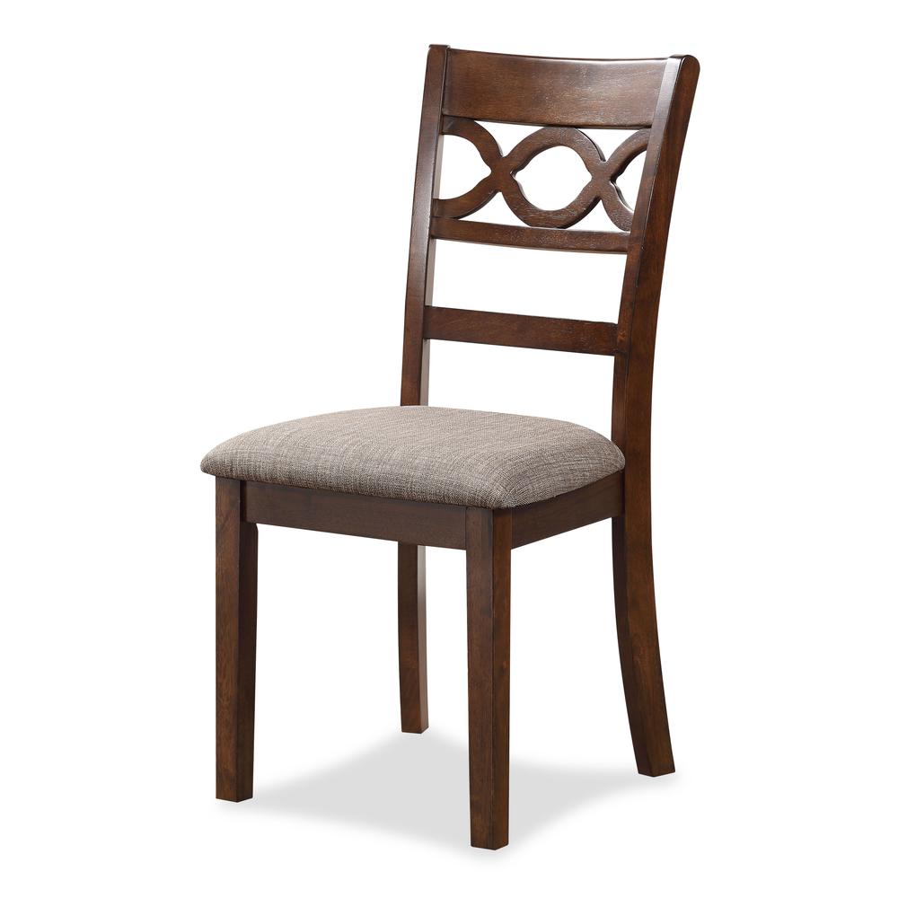 Cori 5-Piece Wood Round Dining Table Set with 4 Chairs in Cherry