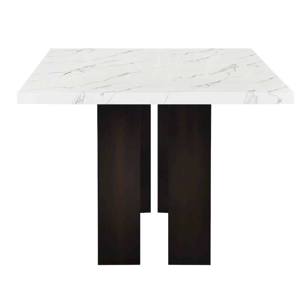 Faust 5-Piece Wood Adjustable Dining Table Set in Gray