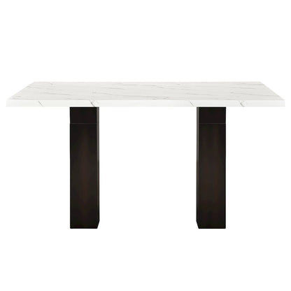 Faust 5-Piece Wood Adjustable Dining Table Set in Gray