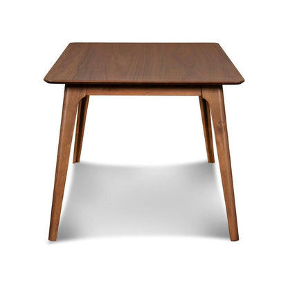 Brown Wood Rectangle 5 Piece Dining Table Set with 4 Chairs