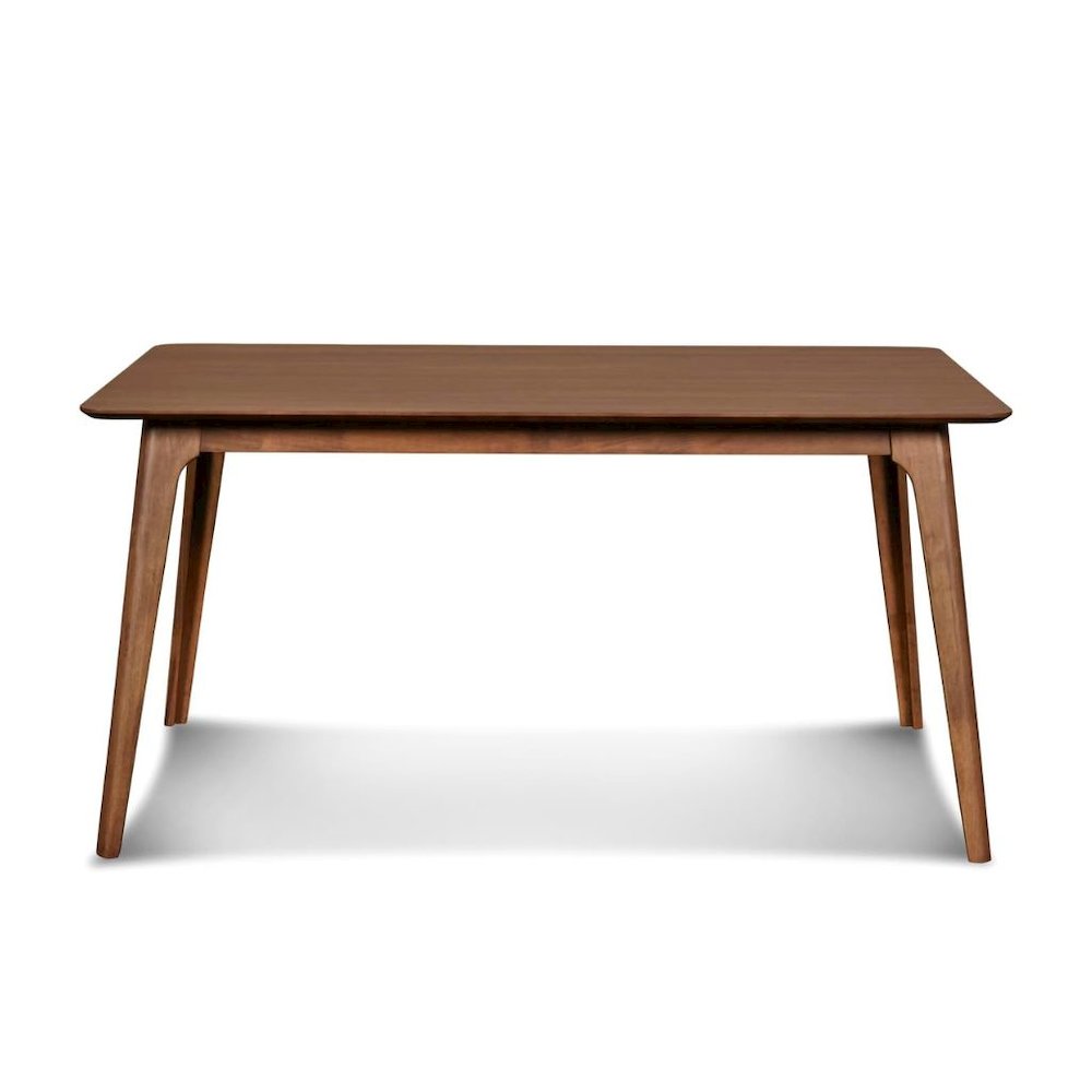 Brown Wood Rectangle 5 Piece Dining Table Set with 4 Chairs