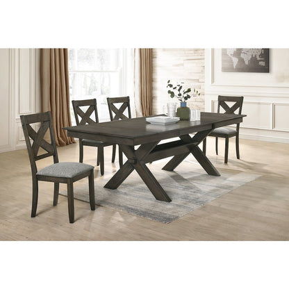 Gulliver 5-Piece Wood Dining Table Set in Brown
