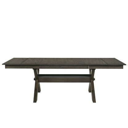 Gulliver 6-Piece Wood Dining Table Set in Brown