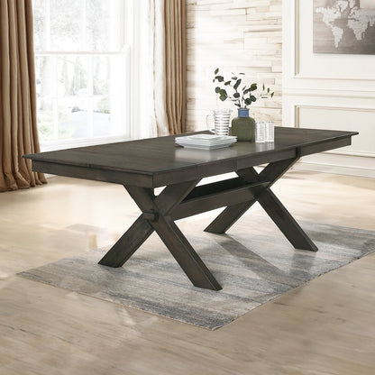 Gulliver Wood Rectangle Dining Table in Brown