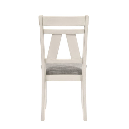 Maisie 6-Piece Wood Dining Set with Bench in White/Brown