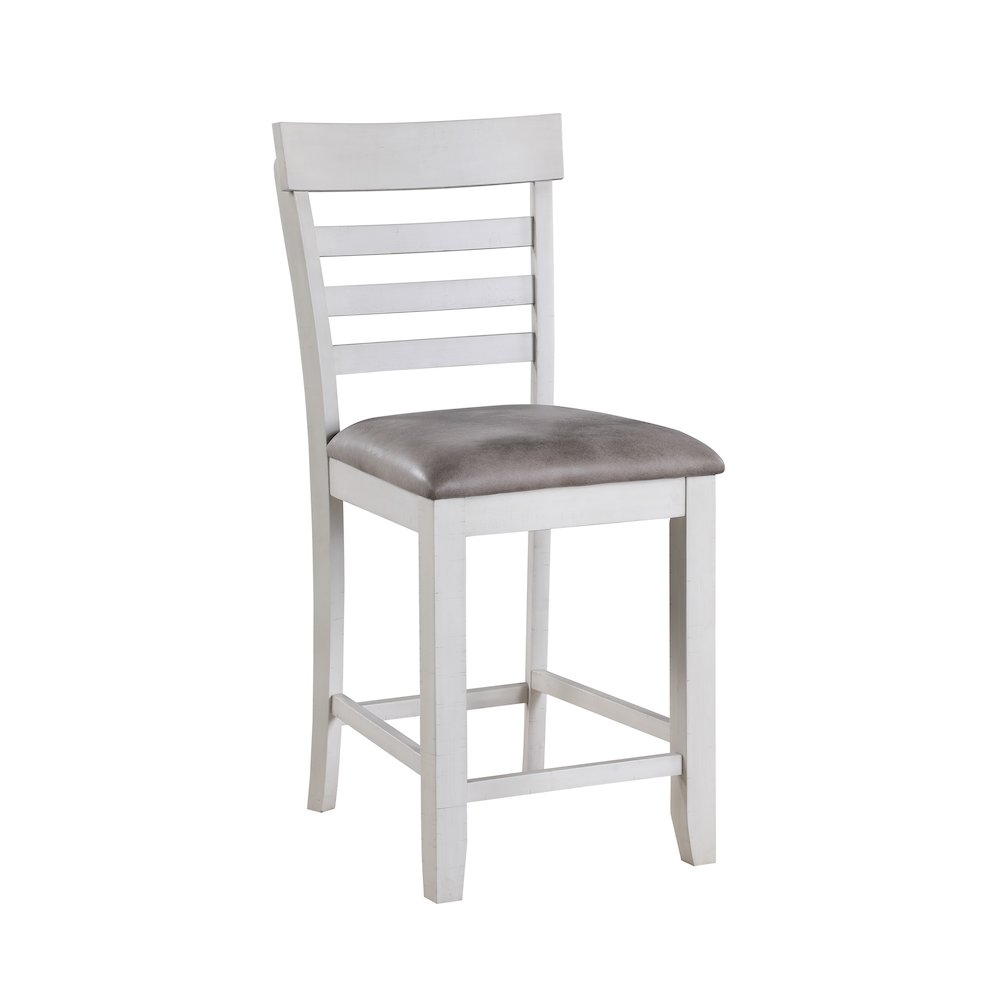 Richland 6-Piece Wood Dining Set w Bench in Stonewash Gray
