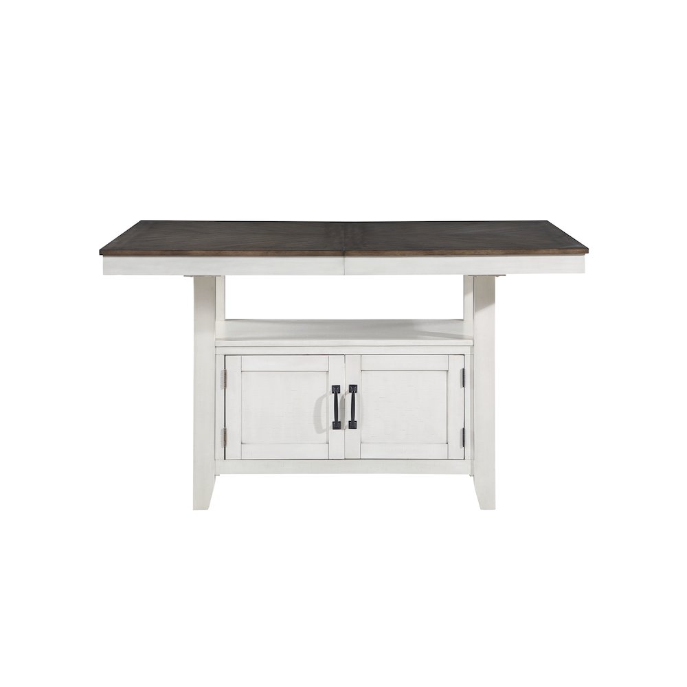 Richland 6-Piece Wood Dining Set w Bench in Stonewash Gray